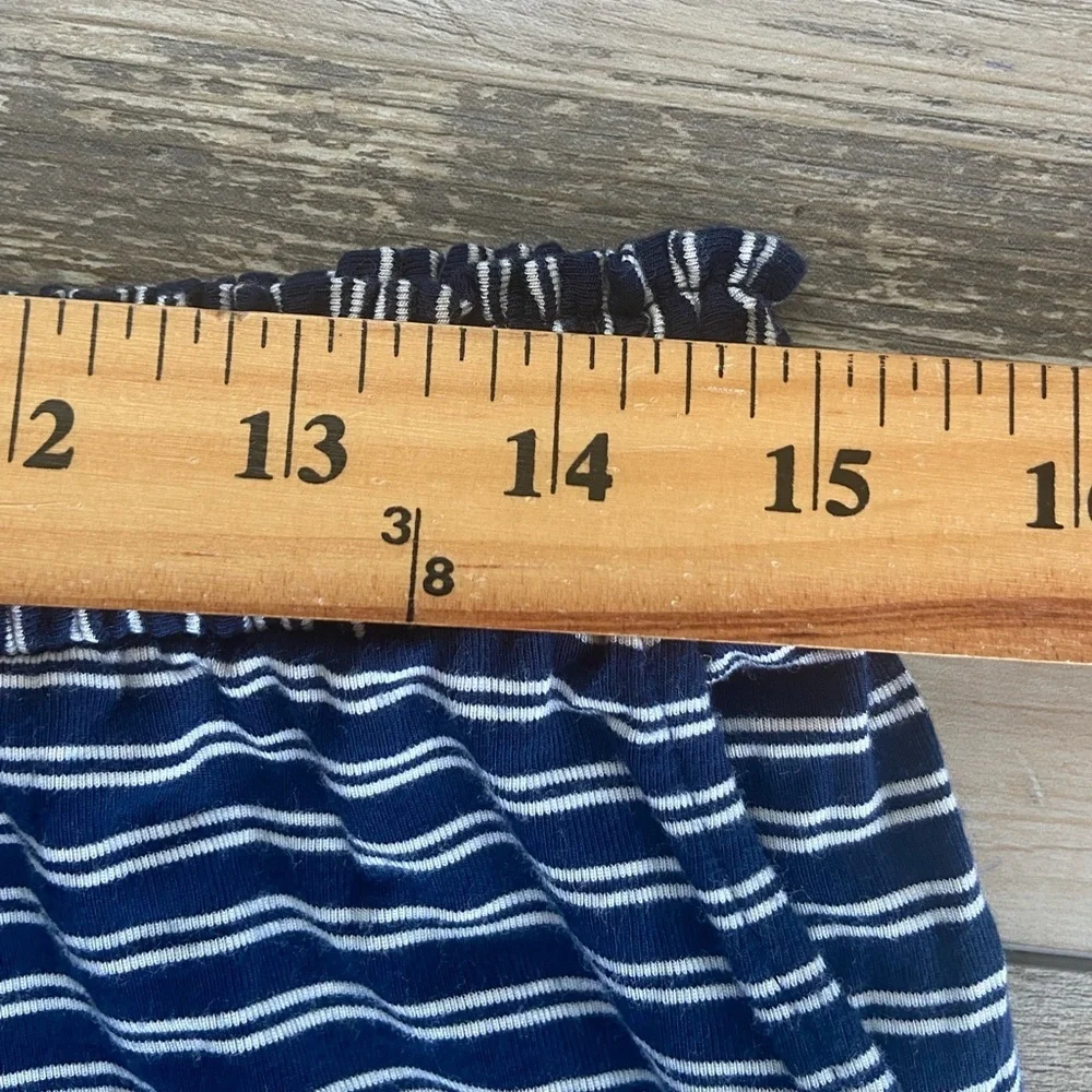 Soma Women's Pull On Lounge Pajama Pants Sz‎ M Stripes Blue & White Side Pockets
